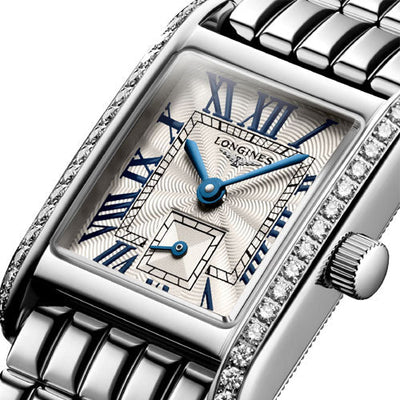 Longines Mini Dolcevita Silver Flinque Dial Women 21.5mm