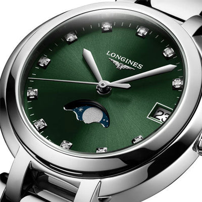 Longines Primaluna Green Dial Women 30.50mm
