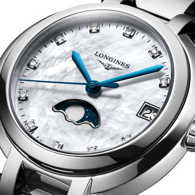 Longines Primaluna White mother-of-pearl Dial Women 30.50mm