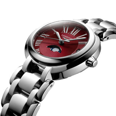 Longines PrimaLuna Bordeaux Dial Women 30.5mm