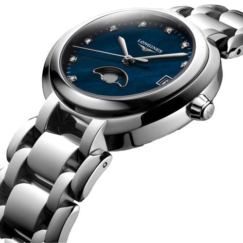 Longines Primaluna Blue mother-of-pearl Dial Women 30.5mm