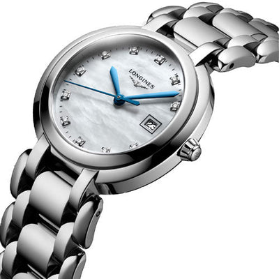 Longines PrimaLuna White Mother-Of-Pearl Dial Women 30mm