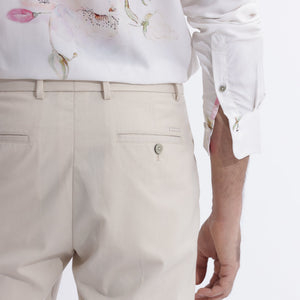 Rare Rabbit Men's Laura Light Pink Viscose Fabric Floral Print Full Sleeves Shirt
