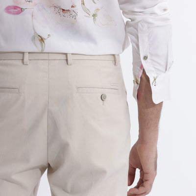 Rare Rabbit Men's Laura Light Pink Viscose Fabric Floral Print Full Sleeves Shirt