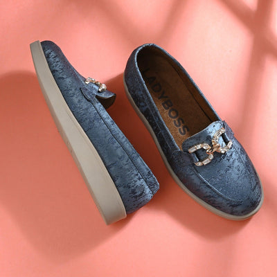 Blue Diamond Casual Loafers by Lady Boss