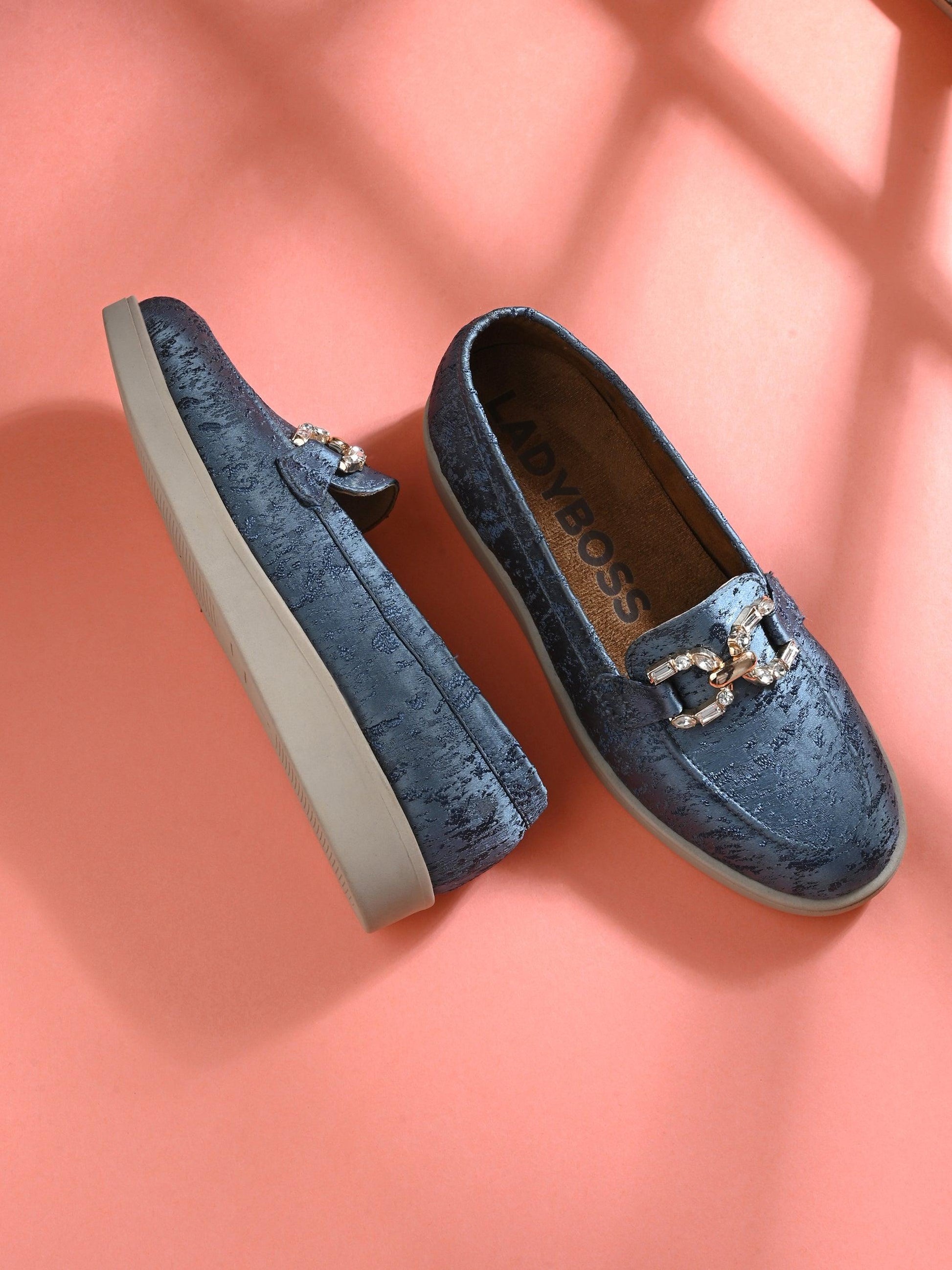 Blue Diamond Casual Loafers by Lady Boss