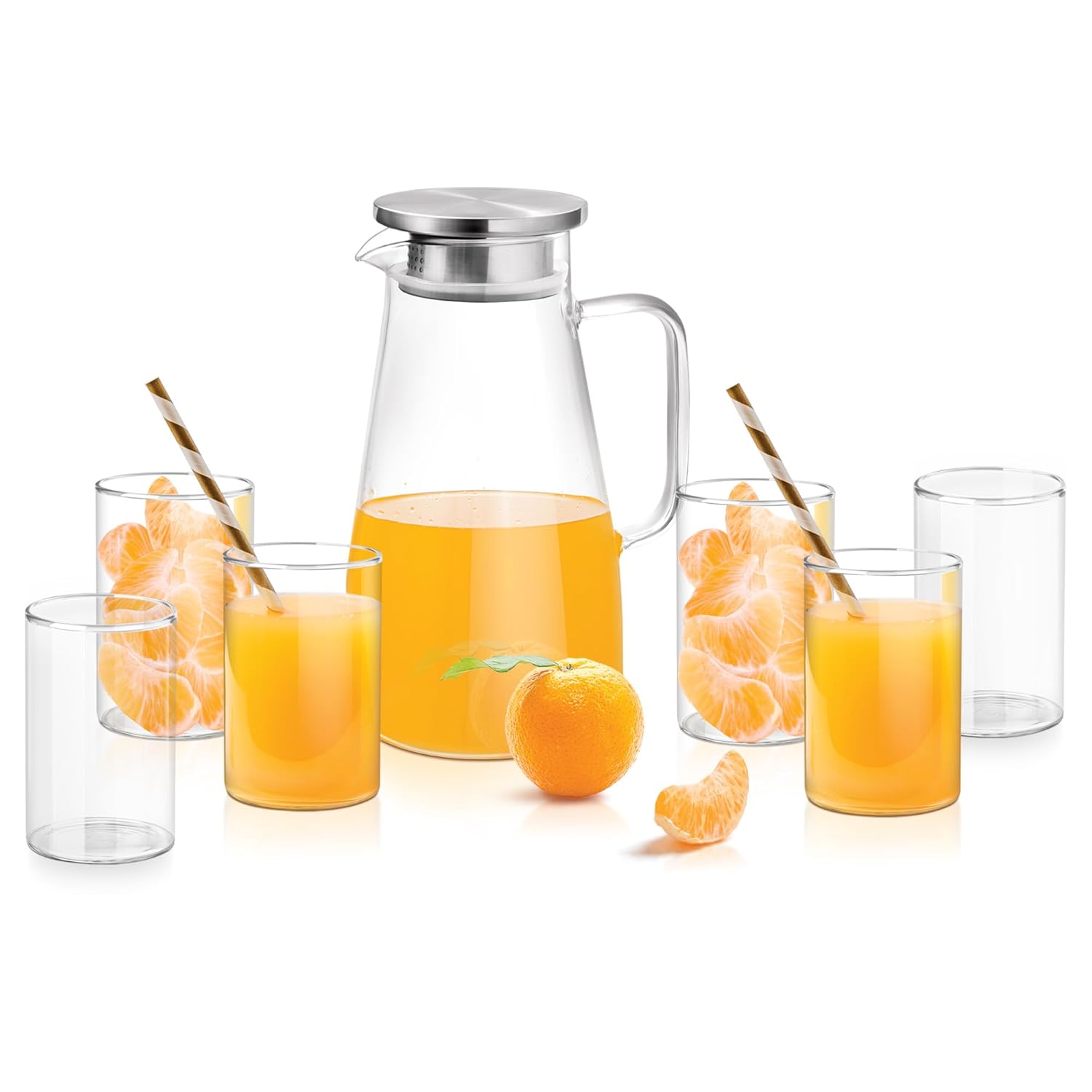 Treo by Milton Borosilicate Iconic Lemon Set | Set of 7 Pcs