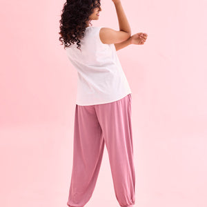 Women Solid Light Wine Harem Pants
