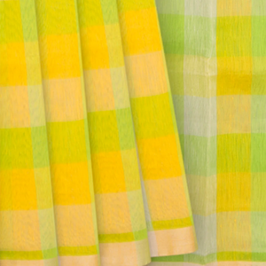 Multi Coloured Handwoven Linen Saree