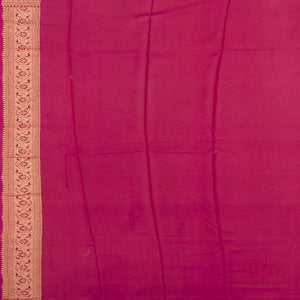 Bottle Green Banarasi Khaddi Georgette Saree With Mango Motifs-Bottle Green