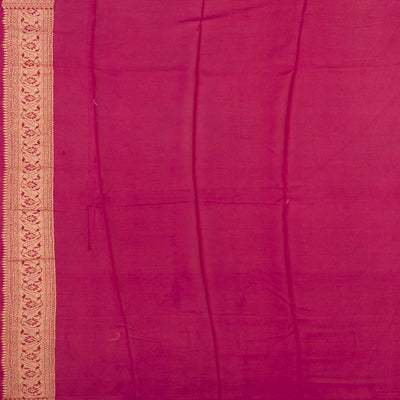 Bottle Green Banarasi Khaddi Georgette Saree With Mango Motifs-Bottle Green