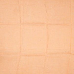 Cream Handloom Printed Linen Saree With Floral Motifs-Cream