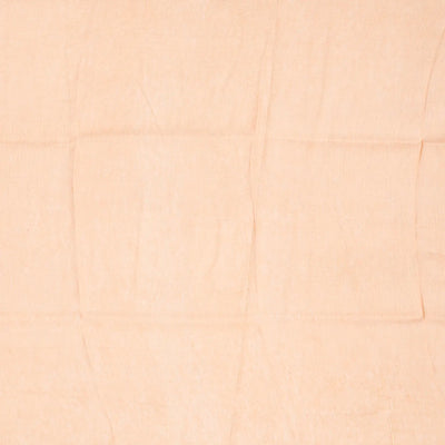 Baby Pink Handloom Printed Linen Saree With Floral Motifs-Baby Pink