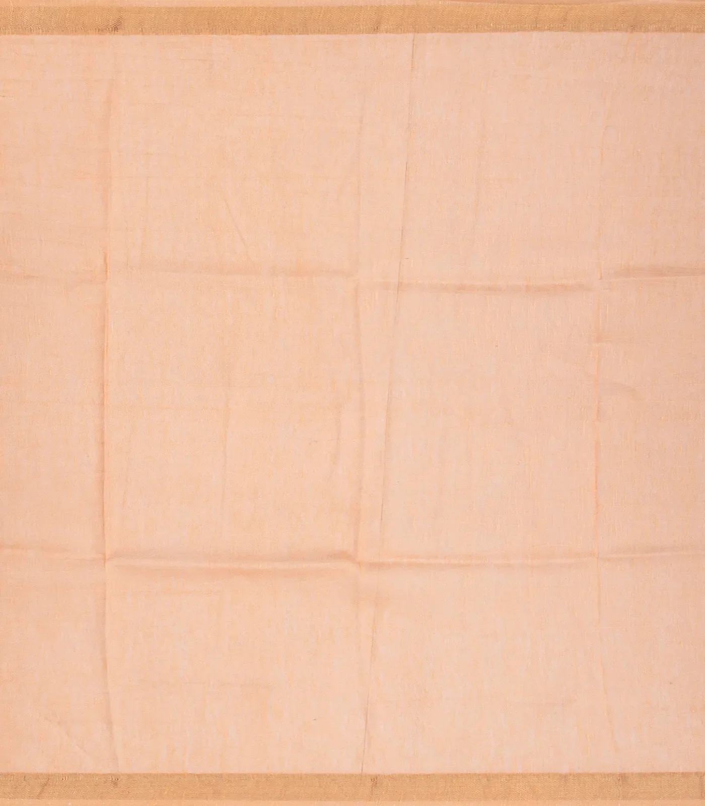 Baby Pink Handloom Printed Linen Saree With Rose Motifs-Baby Pink