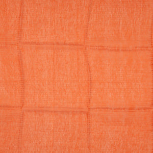 Yellow Handloom Linen Saree With Printed Floral Motifs-Yellow