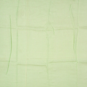 Pista Green Handloom Linen Saree With Printed Floral Motifs-Pista Green