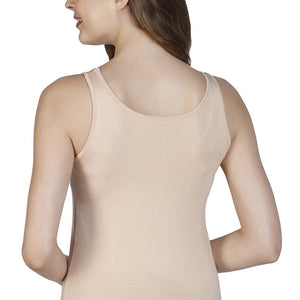 Broad Straps Body Hugging Modal Vest (Pack of 2) - Nude-White