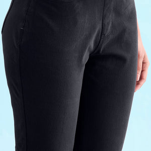 Women Solid Black Mid Rise Ultra Warm Jeggings
