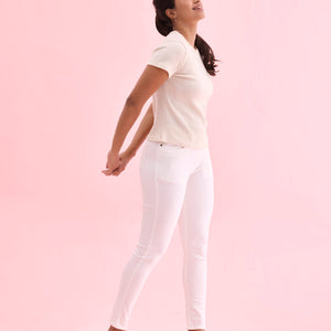 Women Solid White Mid Rise Ultra Warm Jeggings