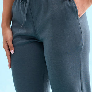 Women Solid Olive Green Mid Rise Ultra Warm Jogger