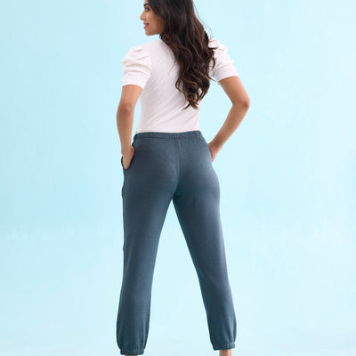 Women Solid Olive Green Mid Rise Ultra Warm Jogger