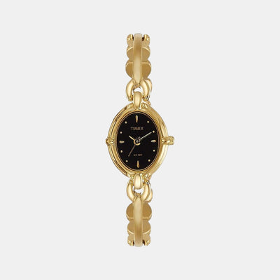 Classics Women Quartz Black Dial Analog Stainless Steel Watch LK05