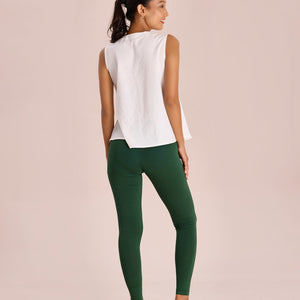 Women Solid Golf Green Ankle Length Leggings
