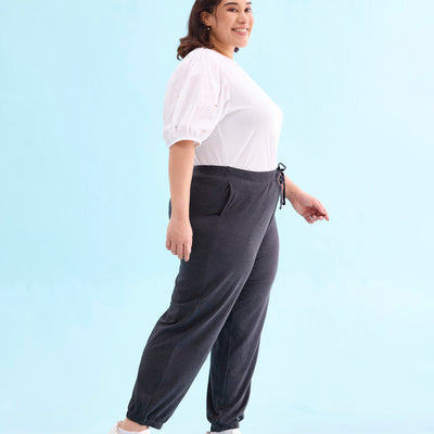 Women Solid Antra Melanges Mid Rise Casual Joggers