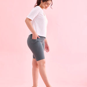 Women Solid Olive Green High Rise Active Shorts