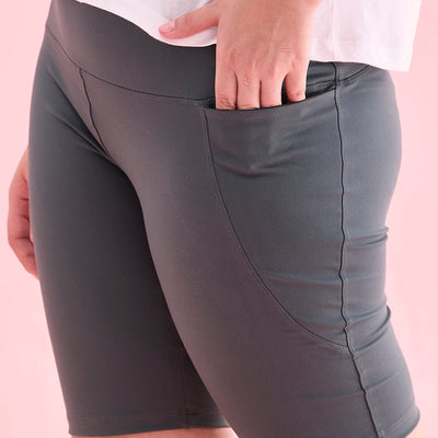 Women Solid Olive Green High Rise Active Shorts
