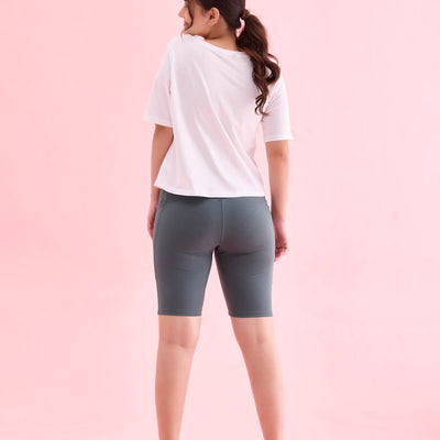 Women Solid Olive Green High Rise Active Shorts