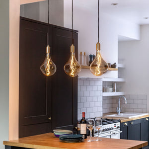Triple Linear Pendant Light with Voronoi II by Tala