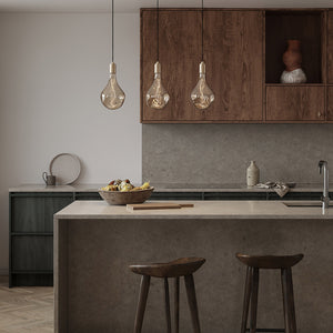 Triple Linear Pendant Light with Voronoi II by Tala