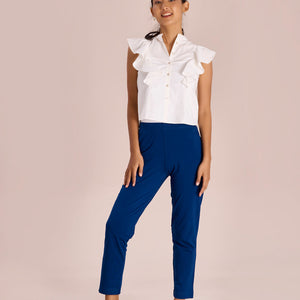Women Solid Royal Cotton Kurti Pants