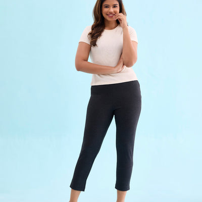 Women Printed Black Mid Rise Formal Pant