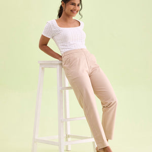 Women Khaki Chinos Trousers