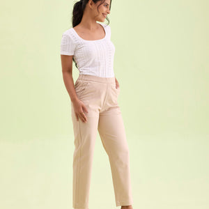 Women Khaki Chinos Trousers