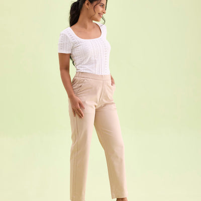 Women Khaki Chinos Trousers
