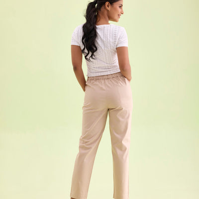 Women Khaki Chinos Trousers
