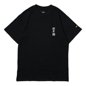 BADMEAW LUCKY CAT TEE-BLACK