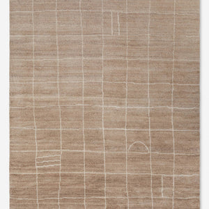 Irregular Grid Hand-Knotted Wool Rug by Sarah Sherman Samuel
