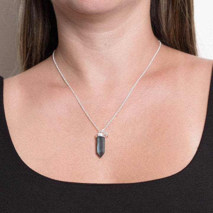 Labradorite Crystal Point Necklace