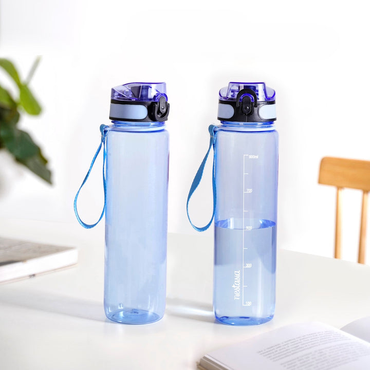 Aqualite Tall Sipper Water Bottle Set Of 2 Blue Jay 1150ml