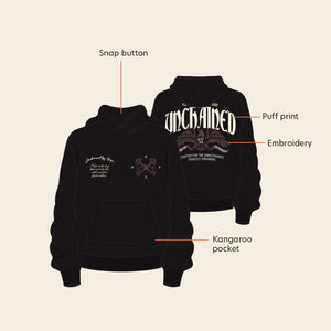 Legends Unchained Black Embroidered Hoodie