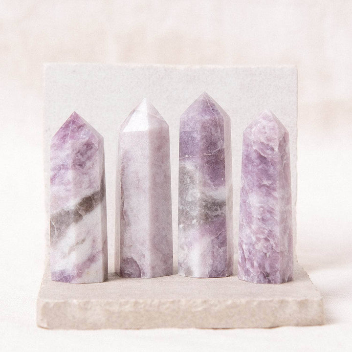 Lepidolite Crystal Point - AAA Premium Quality