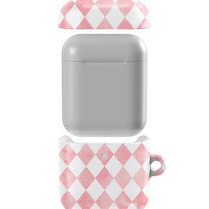 Queen of Diamonds | Pink Watercolor AirPods Case