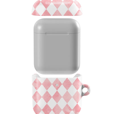 Queen of Diamonds | Pink Watercolor AirPods Case