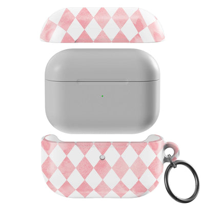 Queen of Diamonds | Pink Watercolor AirPods Case