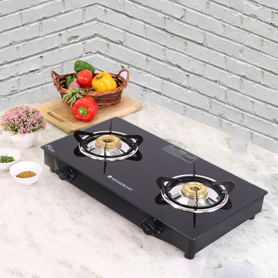 Glory 2 Burner Glass Cooktop, Stainless by blacktree