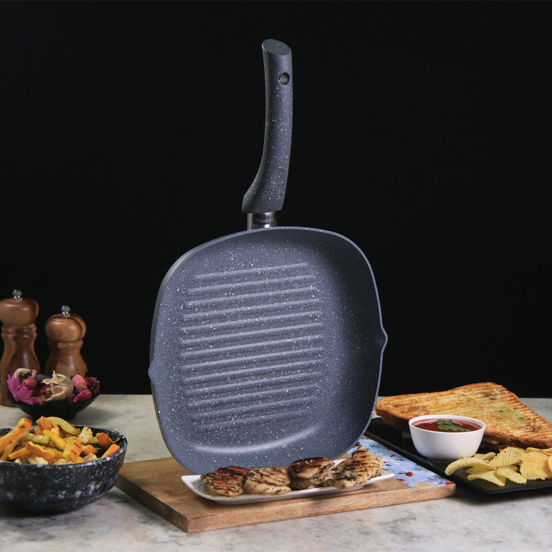 Granite 20 cm Non-Stick Grill Pan by blacktree